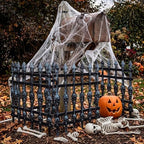 11.8 x 19.6 inch halloween wooden skull fence, package contents
