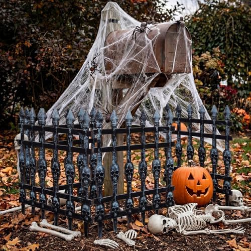 11.8 x 19.6 inch halloween wooden skull fence, package contents