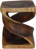 Haussmann® Double Twist End Table 18 x 18 x 23 in H Walnut Oil