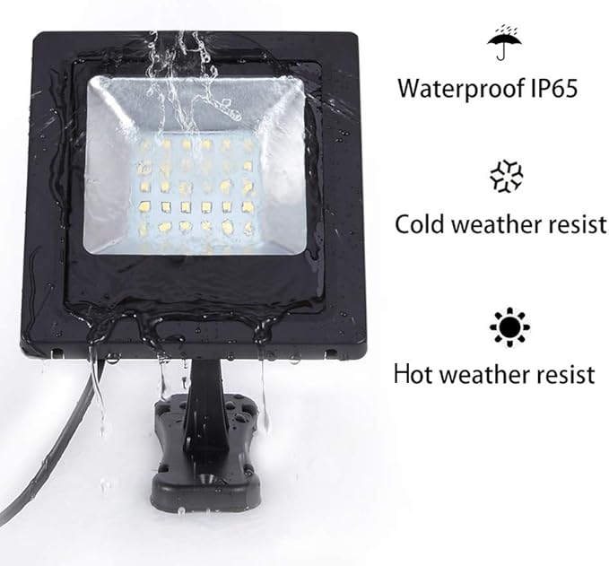 Solar Lights Outdoor Dusk to Dawn 4400mAh Solar Flood Lights Waterproof LED 3000K Spot Light for Yard, Street, Porch, Outside, Landscape Lighting, Warm White