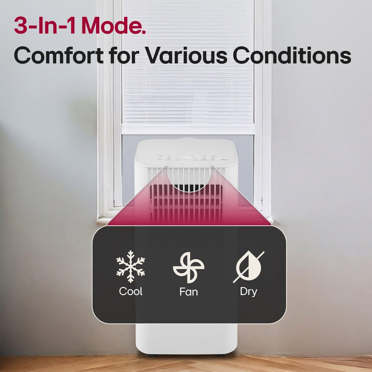 lg 6,000 btu (doe) / 8,000 btu (ashrae), close-up detail