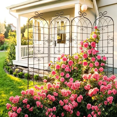 2.2m（86.7" h x 19.7" w） black iron garden, package contents