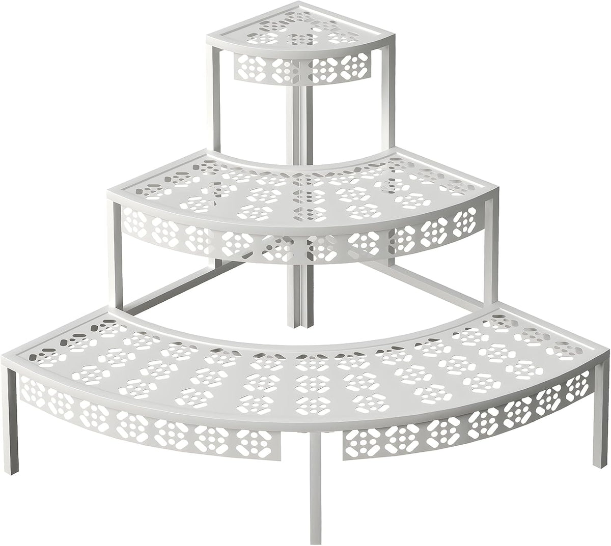 aboxoo 3-tier metal plant stand, stair-step corner shelf, main product view