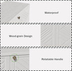 Outdoor/Indoor Storage Box,Resin and Plastic Storage Cabinet Waterproof,Outdoor Cabinet for Patio/Garden/Balcony/Backyard/All Room(NO Shelf-White)