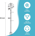 yingym 6-hook bird feeding station, 94 inch bird shown in use