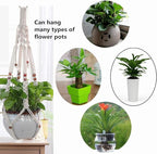 Belit 2 Pack Macrame Plant Hangers Indoor Hanging Planter Basket Decorative Flower Pot Holder Rope for Indoor Outdoor Home Decor