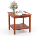 happygrill adirondack outdoor side table patio 2-tier square, main product view
