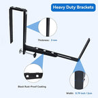 Halatool 4-Pack Heavy Duty Window Box Bracket, Adjustable Wall Mount Planter Holder for Outdoor Window Flower Boxes on Balcony, Porch, Fence, Patio and Garden