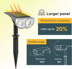 Linkind Solar Lights Outdoor StarRayS, Bright Solar Spot Lights Outdoor, IP67 Waterproof Spotlights for Landscape Garden Yard Walkway Patio Tree（Warm White, 6 Pack）