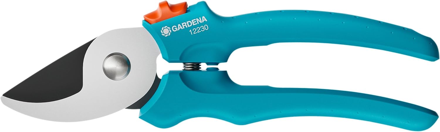 Gardena Secateurs EasyCut, Bypass Cut, Garden Secateurs, 20 mm Cutting Diameter, Ergonomic Handles, Precision-Ground Steel Blades, PowerCoating (12230-20)