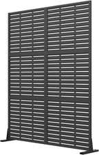 privacy screen for patio, outdoor freestanding metal privacy, main product view