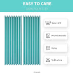 Waterproof Outdoor Curtain W105 x L95 - Grommet Top Sunlight Blocking Window Treatment Drapes Blackout Curtains for Home Bedroom Living Room Outdoor Patio Porch Pergola Cabana Gazebo (Teal Blue)