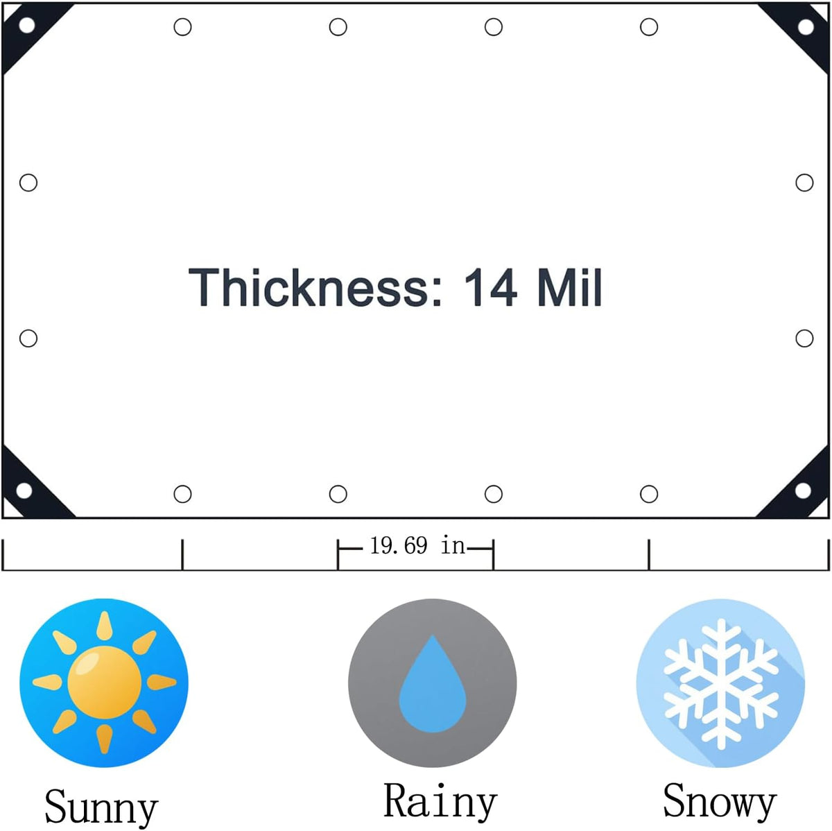 clear tarp 8x12 ft, clear tarps heavy duty showing dimensions