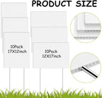 wesiti 20 pack blank yard signs with metal, close-up detail