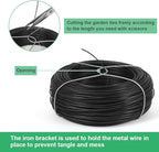 328 Feet Plant Twist Tie Plastic Coated Soft Garden Metal Wire 1mm Thin for Tomato Plants, Climbing Roses and Vines Organizing (Black)