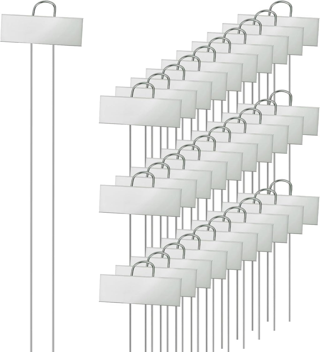 duraaamo 30 pcs metal large plant label stakes, main product view