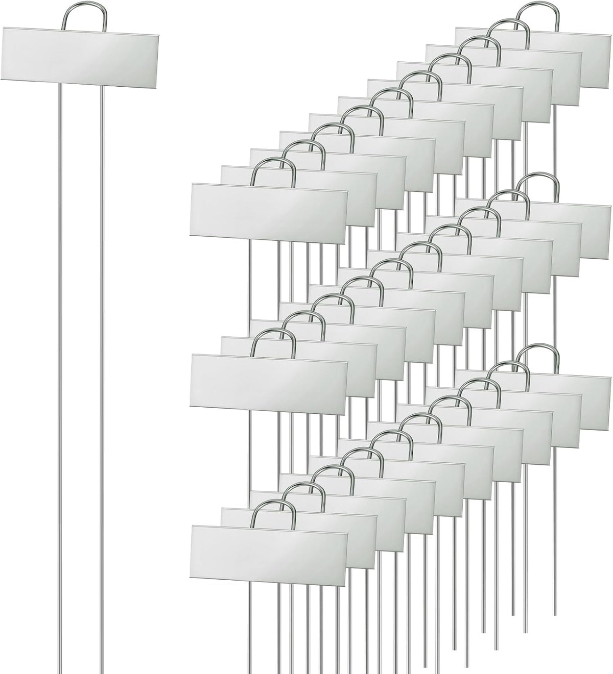 duraaamo 30 pcs metal large plant label stakes, main product view