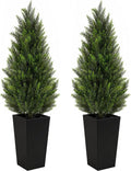 vivatrees 5ft artificial cedar topiary trees 2 pack, main product view