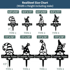 realsteel custom gnome plant markers – large metal shown in use