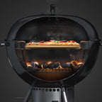 Weber® Gourmet BBQ System Pizza Stone with Carry Rack, 16.7" | Cordierite Stone for Crispy Pizza on Weber® Grills - Grill Accessories