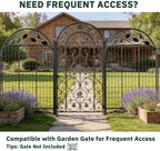 decorative garden fence, 48in h x 27ft l, front angle view