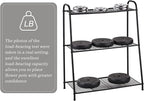 Metal Plant Stand Indoor Outdoor for Multiple Plants,3 Tier Plant Shelf,Large Heavy Duty Flower Holder Ladder Plant for Living Room, Patio, Balcony (Black)