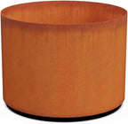 PLANTERCRAFT Corten Steel Metal Planter Box, Round Sizes, Modern Garden Steel planters for Commercial and Residential Outdoor Use.