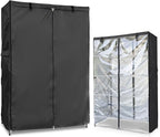 Waterproof Shelf Cover,Outdoor 600D Heavy Duty Dustproof Storage Shelves Cover,42''x18''x72'' Shelf Covers for Wire Shelving with Zippers,Storage Rack Covers with Clear Front