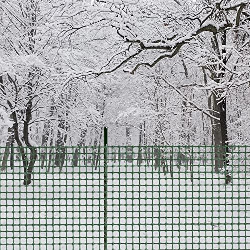 3.3x66ft [heavy duty] plastic fence animal barrier,snow fence.(green), package contents