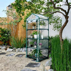 mini greenhouse for indoor outdoor, small plants green, front angle view