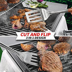 grilaz heavy-duty rose wooden bbq grilling tools set., side view