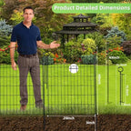 decorative garden fence, 40in (h) x 12ft(l) no shown in use