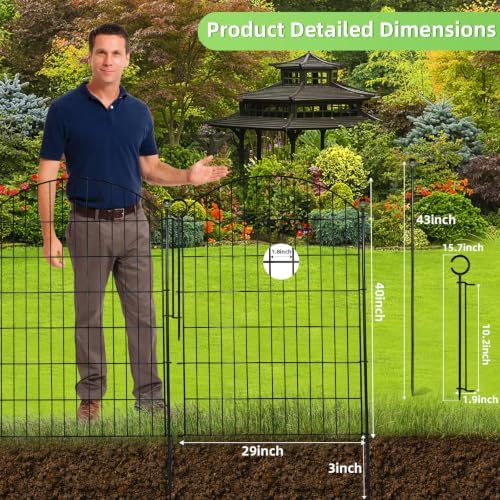 decorative garden fence, 40in (h) x 12ft(l) no shown in use