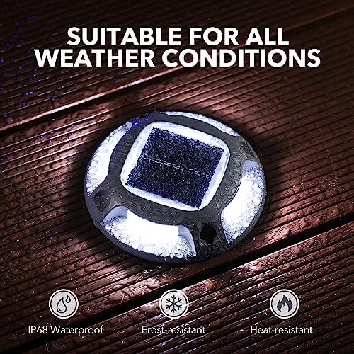 agptek solar driveway lights outdoor 12 pack, 2, package contents