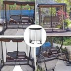 mosquito net for swing smooth zipper porch swing, close-up detail
