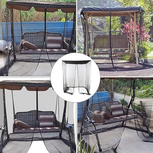 mosquito net for swing smooth zipper porch swing, close-up detail