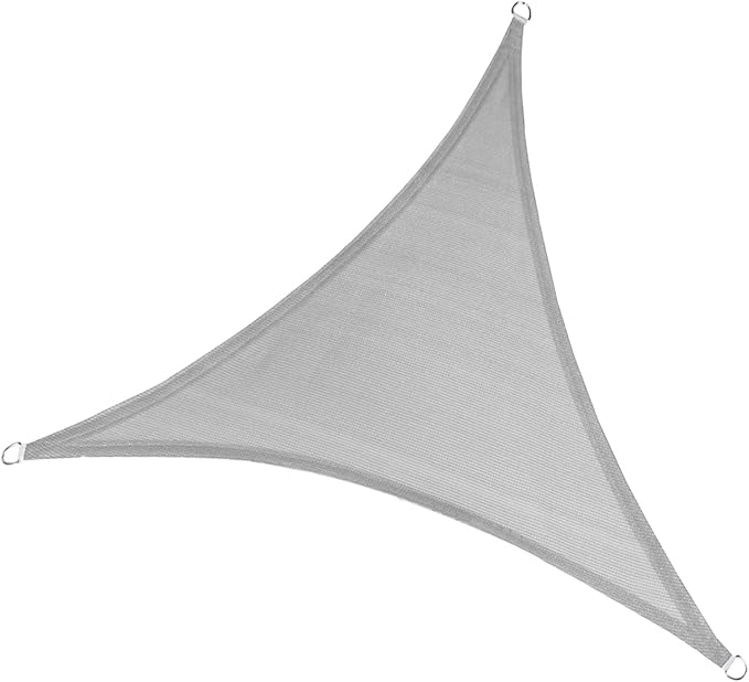 LOVE STORY 16' x 16' x 16' Triangle Silver Grey Sun Shade Sail Canopy UV Block for Outdoor Patio Garden Backyard