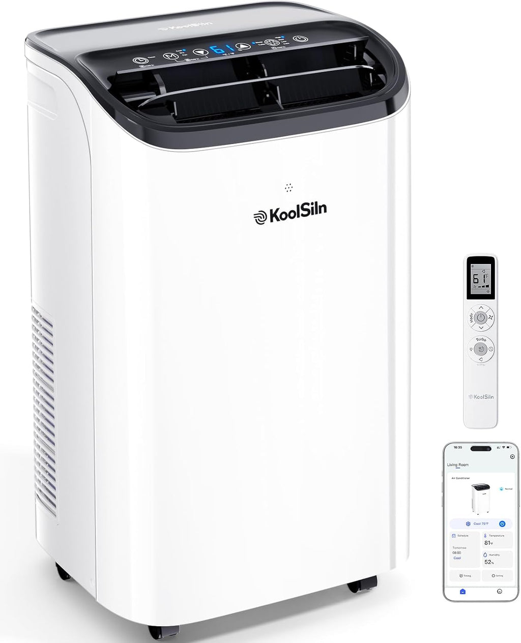 14,000 btu portable air conditioner with wifi &, main product view