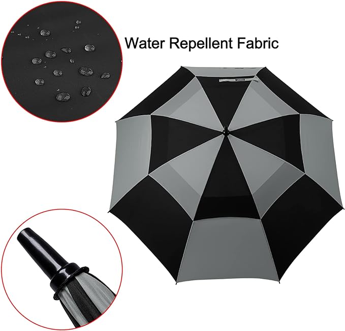 G4Free 47/54/62/68/72 Inch Automatic Open Golf Umbrella Oversize Extra Large Double Canopy Vented Windproof Waterproof Stick Umbrellas