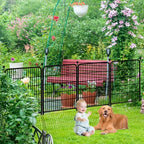 getlay 48 in(h) decorative garden fence with gate,8, package contents