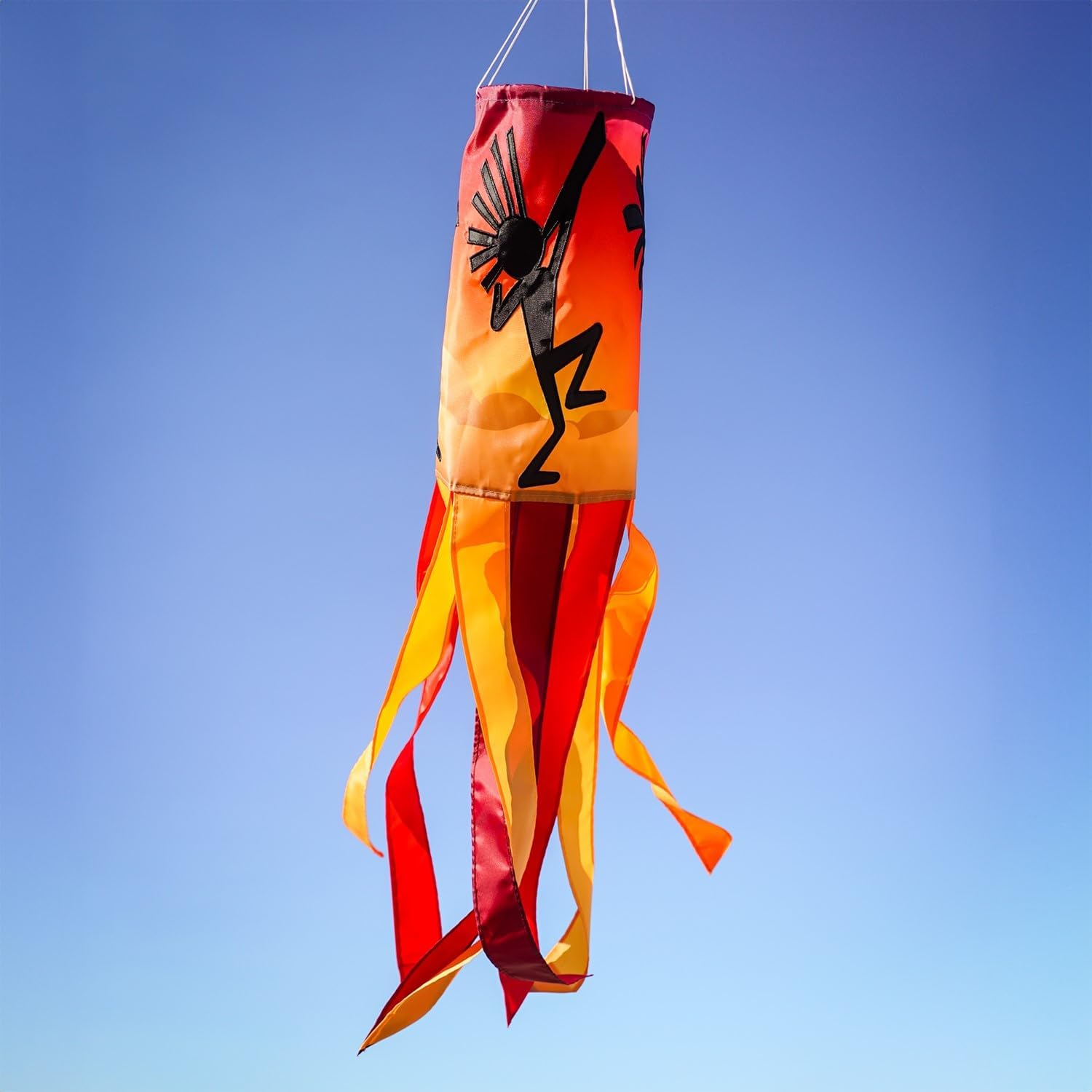 In the Breeze 5233 — Dancing Kokopelli Inspiration Windsock — Vibrant Southwest Outdoor Garden Décor
