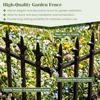 giantex 10 panels decorative metal garden fence, 18 on a desk or shelf