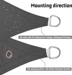 LOVE STORY Right Triangle 8'x11'x13.6' Waterproof Sun Shade Sail Canopy UV Block for Outdoor Patio Backyard Carport,Dark Grey(We Make Custom Size)