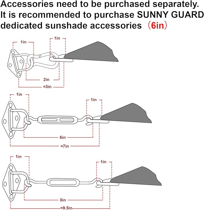 SUNNY GUARD Custom Size 5'x8' Graphite Grey Sun Shade Sail Rectangle UV Block Shade for Backyard Yard Patio Deck Garden(Customized)