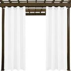 Outdoor Indoor Curtains W52 x L132 for Patio - Weather-resistant Window Panels Privacy Protect Grommet Top Thermal Insulated Home Curtain for Porch Pergola Lawn Garden Hot Tub Area (2 Panels)