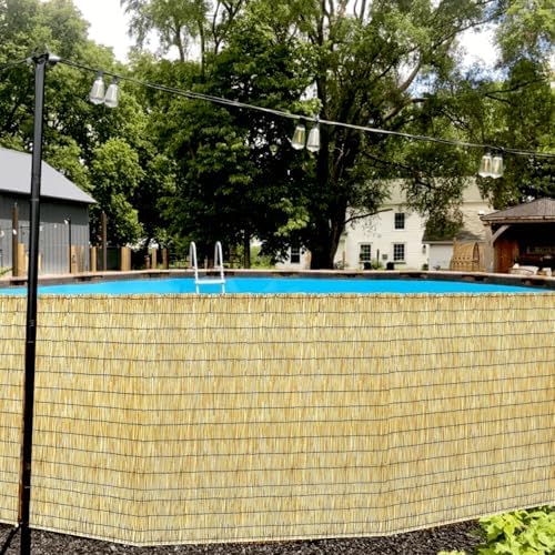 koiueyw bamboo reed fencing, natural bamboo fence rolls, side view