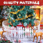 sasylvia christmas tree fences, white wooden picket fences, side view