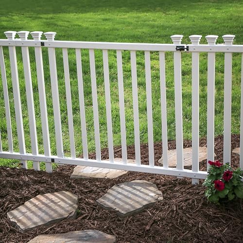 zippity baskenridge picket gate, white vinyl diy no, main product view