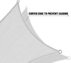SUNNY GUARD Custom Size 10'x14'x17.2' Silver Grey Sun Shade Sail Right Triangle UV Block Shade for Backyard Yard Patio Deck Garden(Customized)