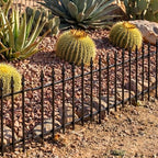 sunnydaze decorative garden fence border, 22" w x, front angle view